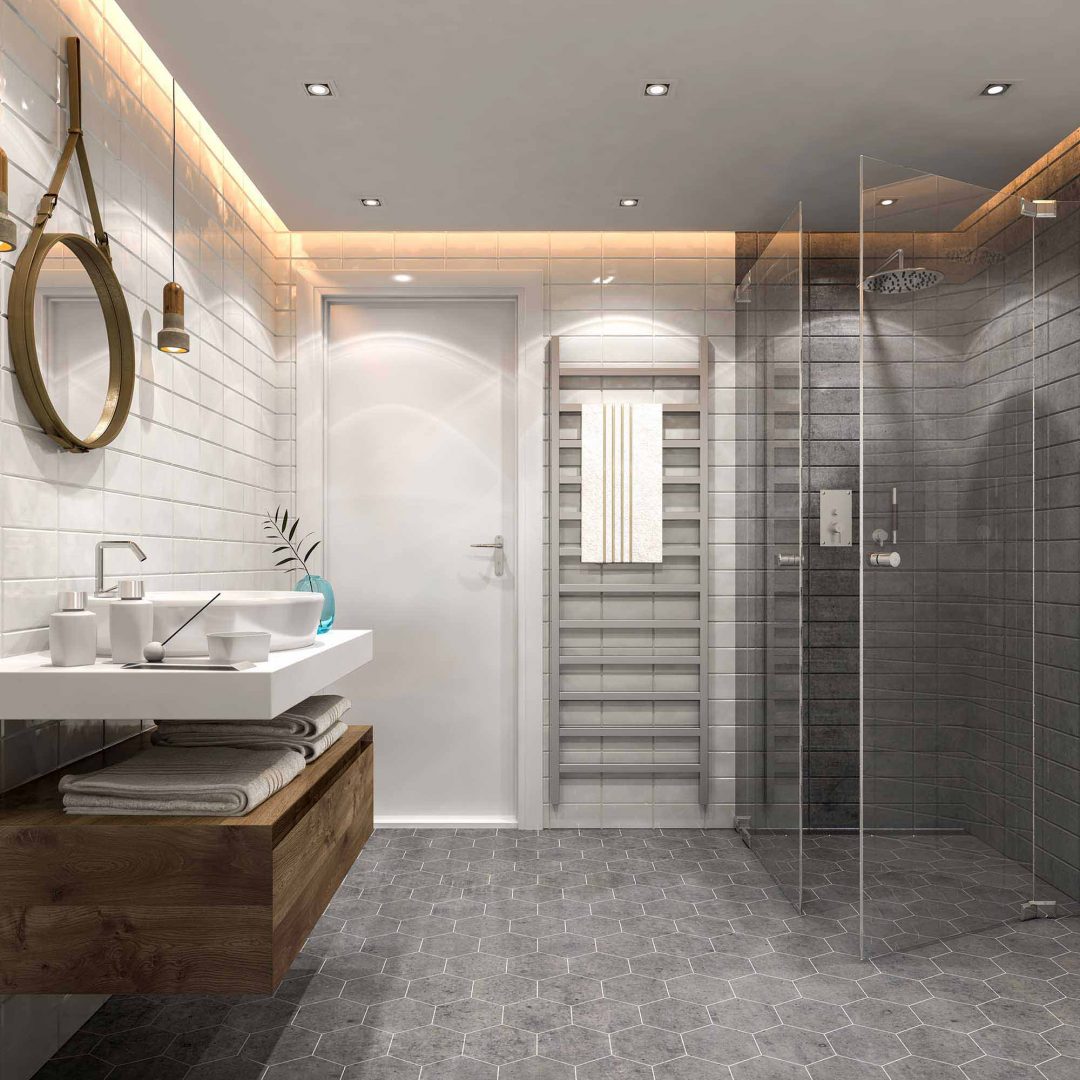 Modern bathroom interior