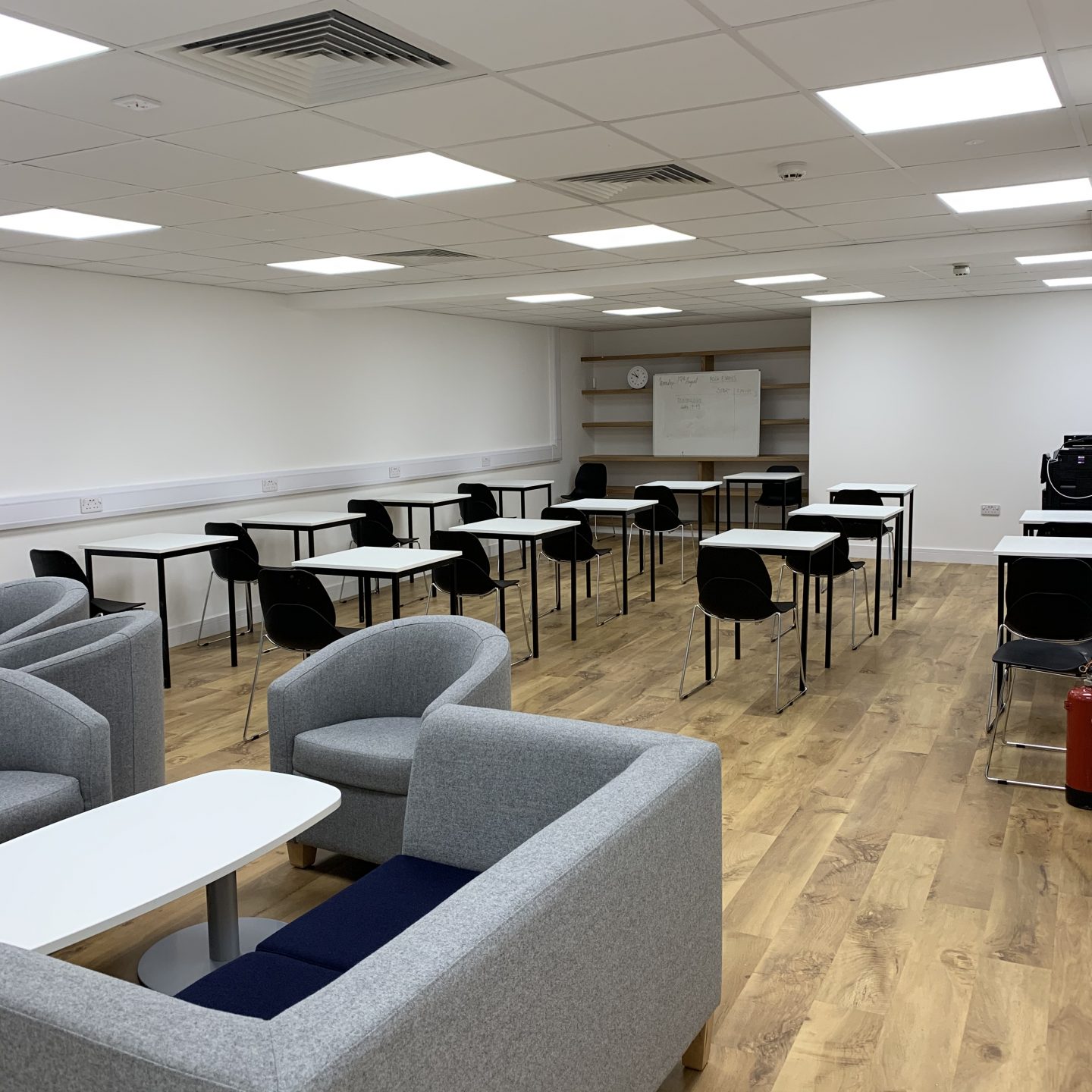 A renovated classroom at the Oxford International College