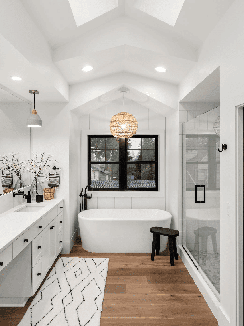 An inspiring bathroom finished in white